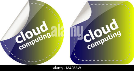 Sprechblase stilvolle Cloud, Cloud-computing-Konzept Stockfoto