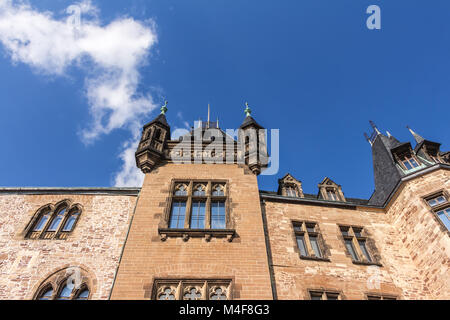 Das Schloss Wernigerode im Harz Stockfoto