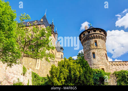 Das Schloss Wernigerode im Harz Stockfoto