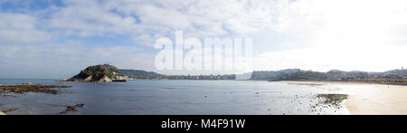 Die Bucht La Concha in San Sebastian (Spanien) Stockfoto