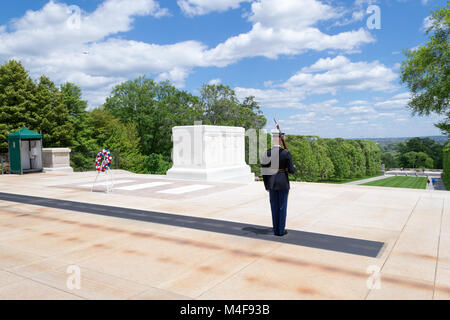 Grabmal des Unbekannten Soldaten in Arlington. Stockfoto