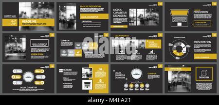 Schwarzes Gold Präsentation Vorlagen und Infografiken Elemente Hintergrund. Verwenden Sie für Business Jahresbericht, Flyer, Corporate Marketing, Merkblatt, advertisi Stock Vektor