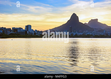 Dämmerung in Rio de Janeiro Stockfoto