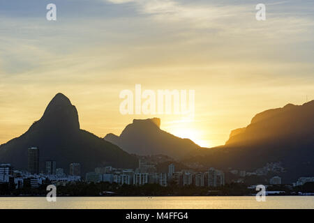 Dämmerung in Rio de Janeiro Stockfoto