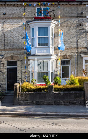 Pickering Stadt eingerichtet, die für die Tour de Yorkshire Stockfoto