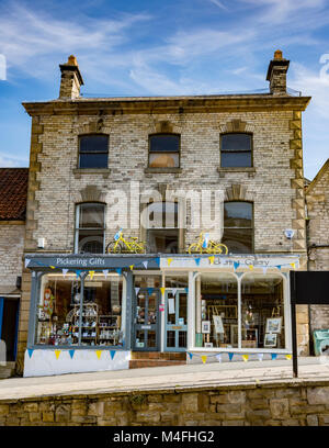 Pickering Stadt eingerichtet, die für die Tour de Yorkshire Stockfoto