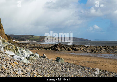 Wiseman's Bridge in der Nähe von Saundersfoot im Süden von Pembrokeshire in Westwales Stockfoto