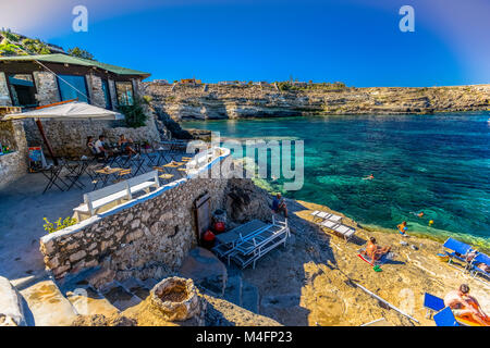 Italien, Sizilien, Lampedusa Insel Cala Creta Stockfoto