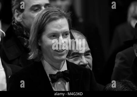 Berlin, Deutschland. 16. Februar, 2018. Wes Anderson (Regie) Premiere auf der Berlinale für "Isle of Dogs" am 15. Februar 2018 in Berlin Credit: Stefan Papp/Alamy leben Nachrichten Stockfoto