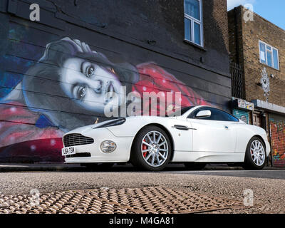 2004 Aston Martin Vanquish in Camden Town London UK Stockfoto