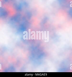 Die nahtlose Vektor Fliese rosa und weißen Wolken im blauen Himmel über ein verlaufsgitter Stock Vektor
