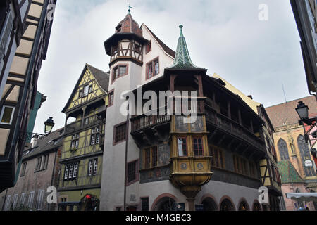 Colmar, Frankreich - Februar 8, 2018: Maison Pfister in der Altstadt von Colmar. Stockfoto