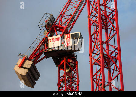 London, Großbritannien. 30. Januar, 2018. Krane auf einer Baustelle im Zentrum von London. Stockfoto