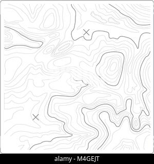 Topographische Karte der Entlastung und Land an. Stock Vektor