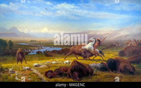 Der Letzte der Büffel, Albert Bierstadt, 1888, Nationalgalerie, Washington DC, USA, Nordamerika Stockfoto