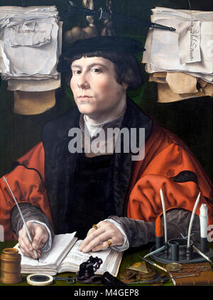 Porträt eines Kaufmannes, Jan Gossaert, 1530, Nationalgalerie, Washington DC, USA, Nordamerika Stockfoto