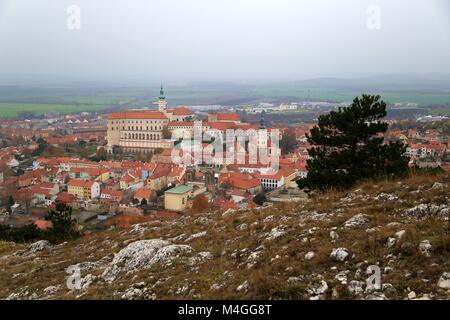 Südmährischen Schloss Mikulov Stockfoto