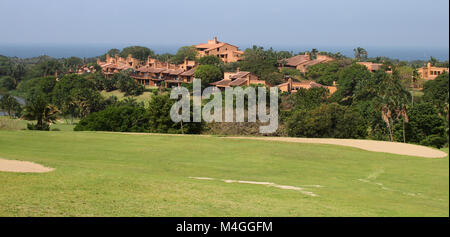 Golfplatz und Villen, San Lameer Golf Resort, Südküste, Kwazulu Natal, Südafrika Stockfoto