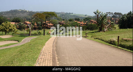 Golfplatz und Villen, San Lameer Golf Resort, Südküste, Kwazulu Natal, Südafrika Stockfoto