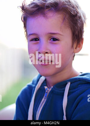 Portrait von fünf jährige Kaukasier Männlich Kind Stockfoto