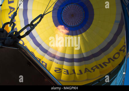 Aerostatische Ballon über Ctalonia, Spanien fliegen Stockfoto