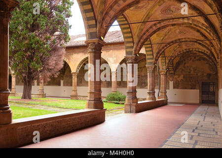 Florenz, Italien, 19. SEPTEMBER 2017: Klostergarten Santa Maria Novella in Florenz. Stockfoto