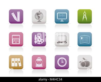 Schule und Bildung Ikonen - Vektor Icon-set Stock Vektor