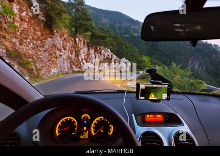 Innenraum und Berge Straße in Kotor, Montenegro Stockfoto