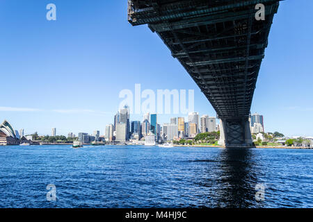 Legendären Sydney Harbour Bridge von unten Stockfoto