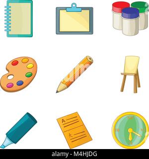 Lernen Symbole zu zeichnen, Cartoon Stil Stock Vektor