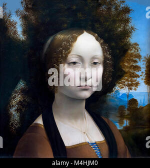 Ginevra de'Benci, Leonardo da Vinci, ca. 1474-1476, National Gallery, Washington DC, USA, Nordamerika Stockfoto