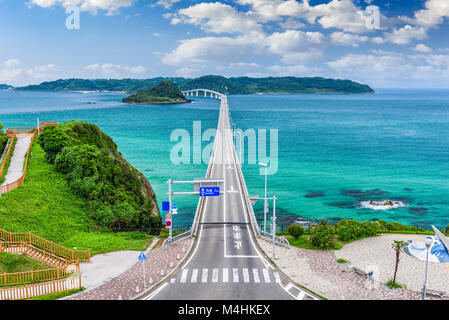 Tsunoshima Ohashi Brücke in Shimonoseki, Japan. Stockfoto