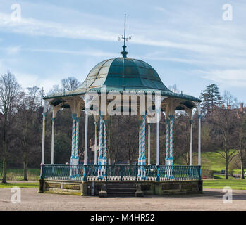 Eine alte Musikpavillon im Herzen der Steinbruch in Shrewsbury, Großbritannien Stockfoto