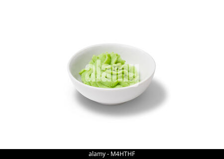 Wasabi für Sushi und Brötchen weißer Hintergrund Stockfoto