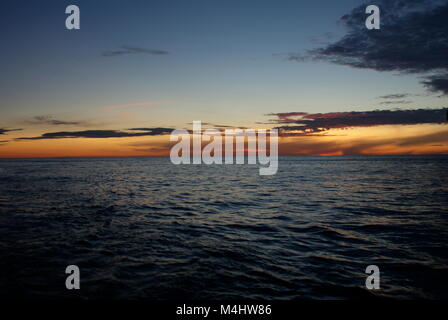 Ecuador die Pazifischen Ozean Sonnenuntergänge Stockfoto