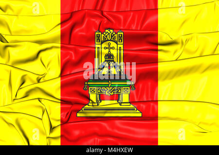 3D-Markierung der Oblast Twer, Russland. 3D-Darstellung. Stockfoto