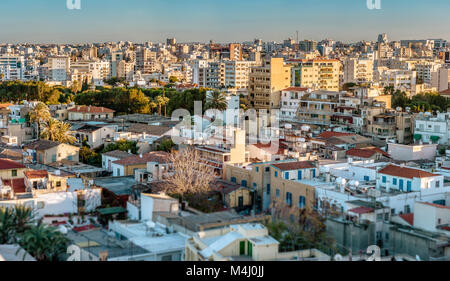 Blick über den nördlichen Teil von Nikosia. Zypern. Stockfoto