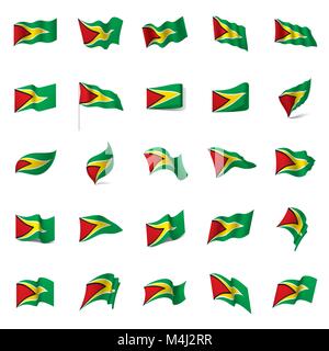 Guyana Flagge, Vektor, Abbildung Stock Vektor