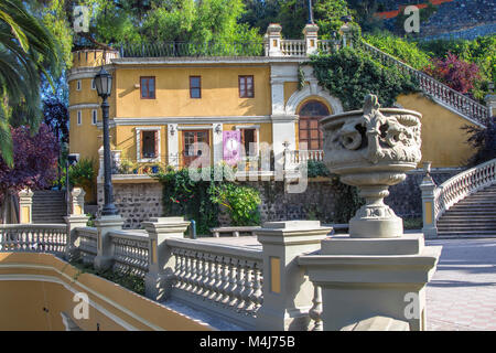 Cerro Santa Lucia in Santiago. Stockfoto