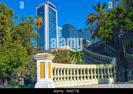 Cerro Santa Lucia in Santiago. Stockfoto