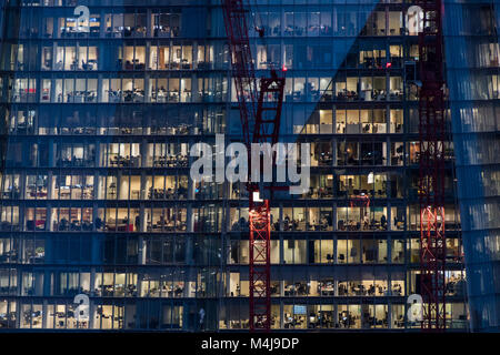 Dämmerung über der Stadt von London. Stockfoto