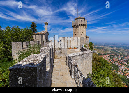 Schloss von San Marino - Italien Stockfoto