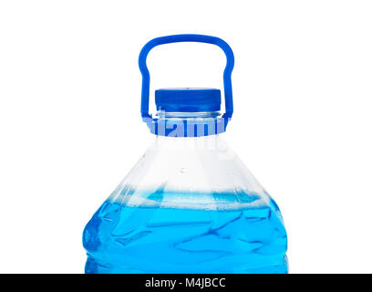 Flasche mit frostfreien Reinigungsflüssigkeit Stockfoto