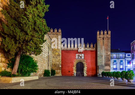 Tore für Real Alcazar Gärten in Sevilla Spanien Stockfoto