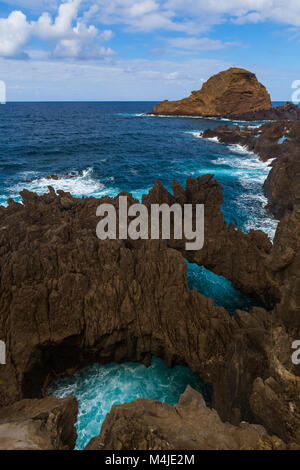 Lava pools in Porto Moniz - Madeira Portugal Stockfoto