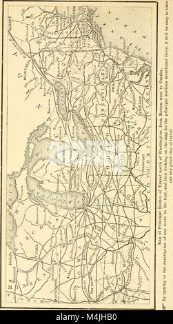 Das 1876 erschienene illustrierte Handbuch der amerikanischen Städte von Appletonâ bietet detaillierte Beschreibungen und Illustrationen wichtiger Städte in den Vereinigten Staaten. Es behandelt wichtige Sehenswürdigkeiten, kulturelle Aspekte und kommerzielle Entwicklungen in diesen städtischen Zentren. Stockfoto