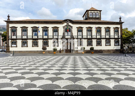 Funchal - Rathausplatz - Madeira Stockfoto