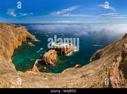 Festung in Berlenga Insel - Portugal Stockfoto