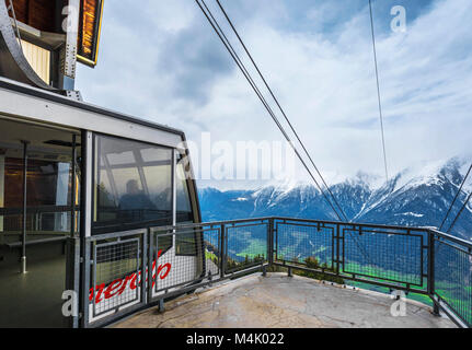 Bettmeralp Seilbahn in den Schweizer Alpen Stockfoto