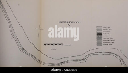 Das Atoll Research Bulletin, das 1953 veröffentlicht wurde, konzentriert sich auf die wissenschaftliche Untersuchung von Atollen und ihren Ökosystemen. Sie behandelt Themen wie die biologische Vielfalt der Meere, die Umweltbedingungen und die ökologische Bedeutung von Korallenriffen und umliegenden Lebensräumen. Stockfoto